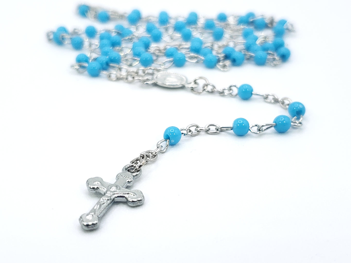 Rosary necklace -blue