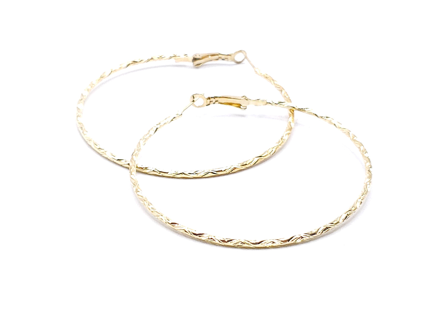 medium size hoops -gold tone