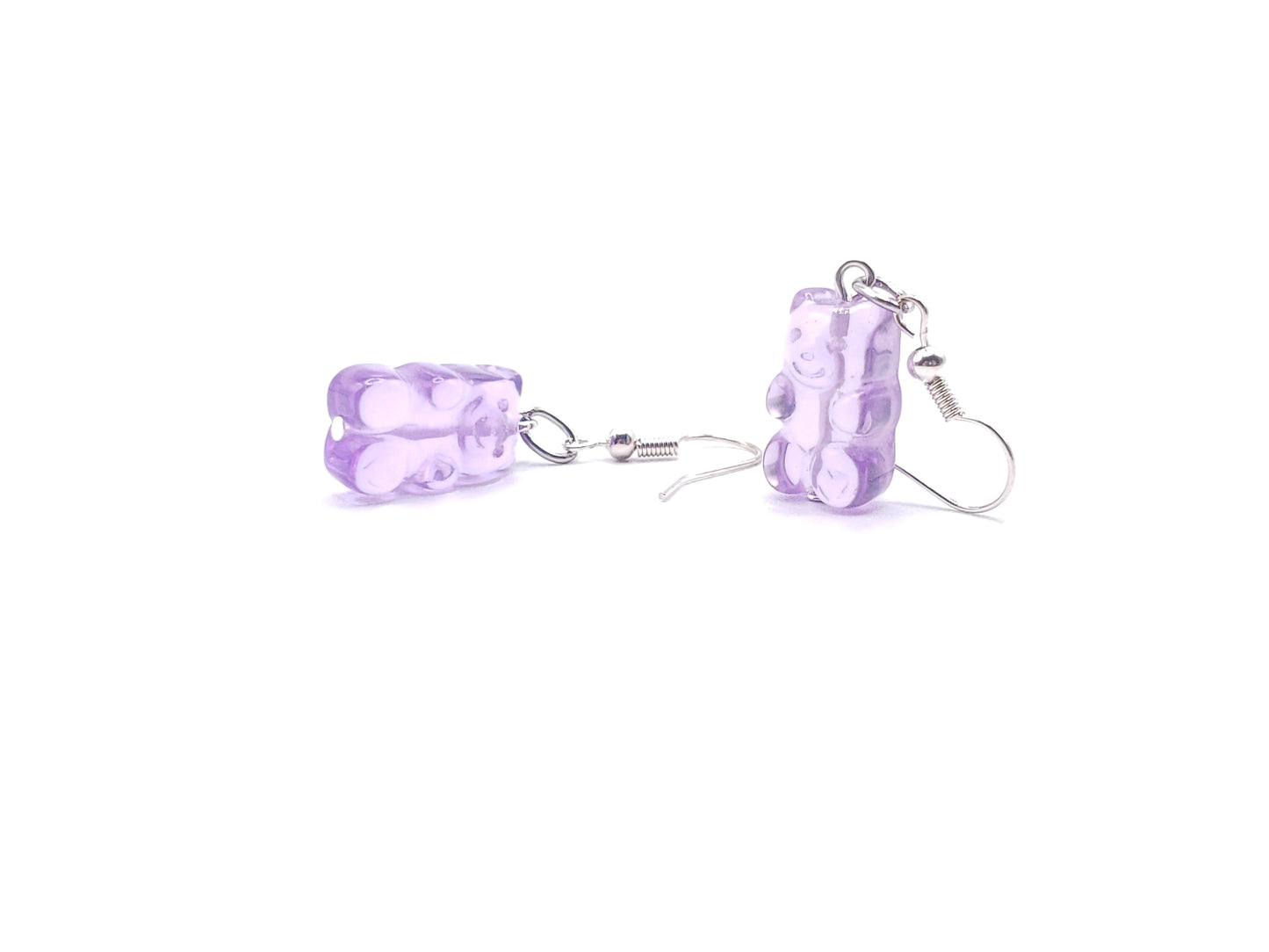 gummy bear earrings -purple