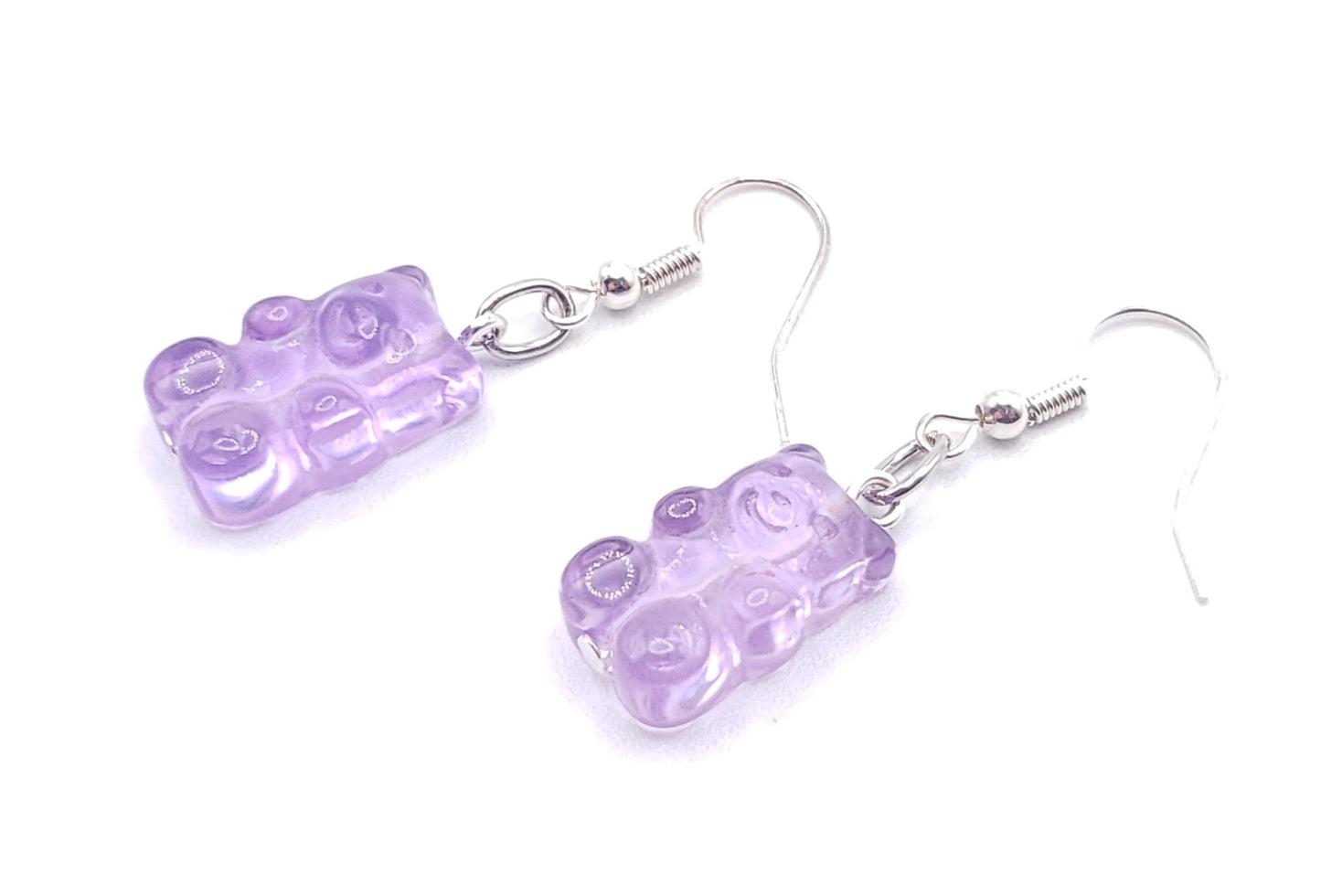 gummy bear earrings -purple