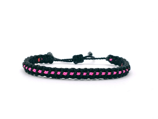 thin pink line bracelet