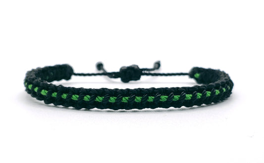 thin green line bracelet