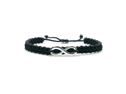 infinity bracelet, black