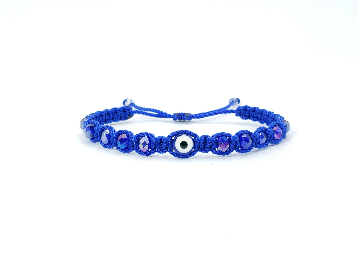 evil eye bracelet, blue