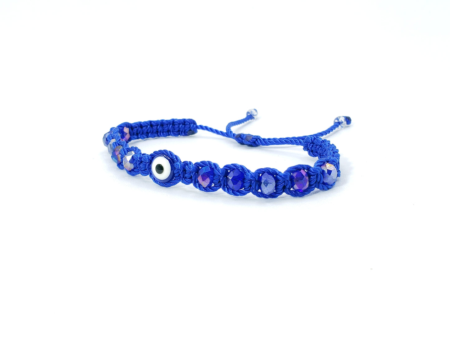 evil eye bracelet, blue