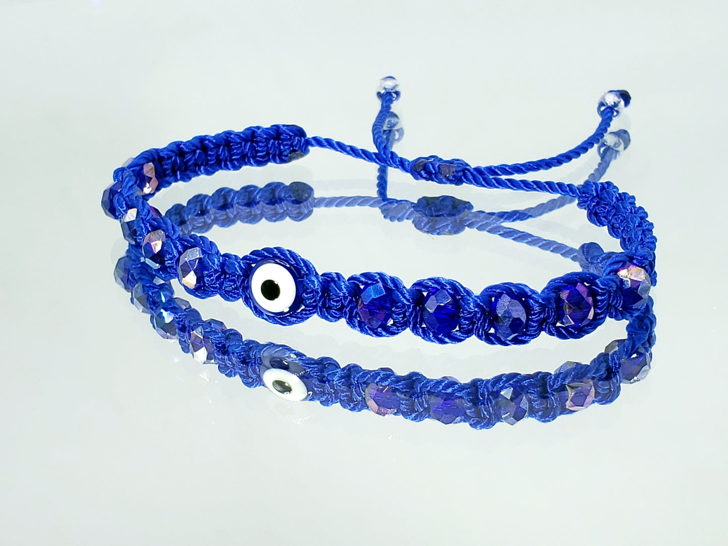 evil eye bracelet, blue