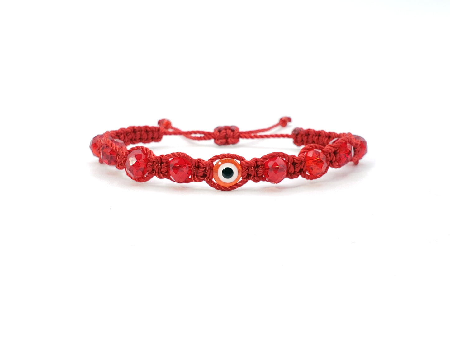 evil eye bracelet, red