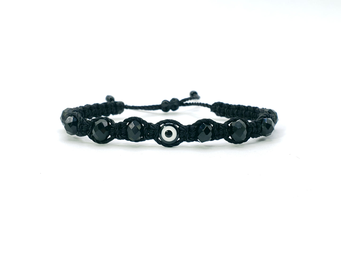 evil eye bracelet, black