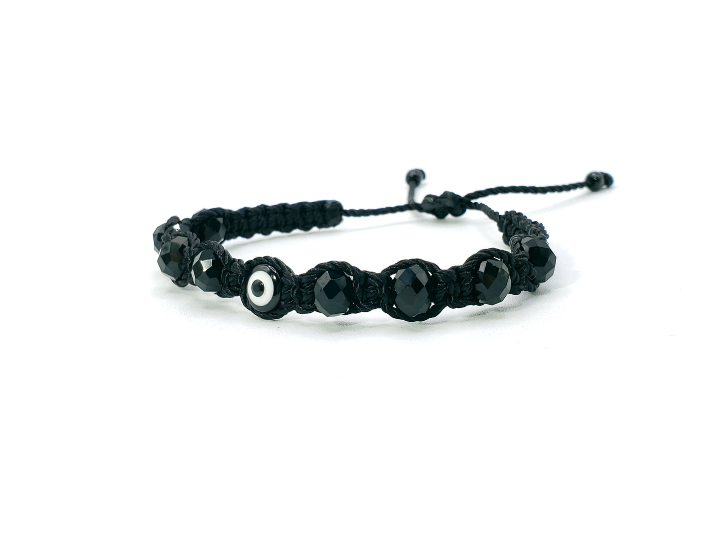 evil eye bracelet, black