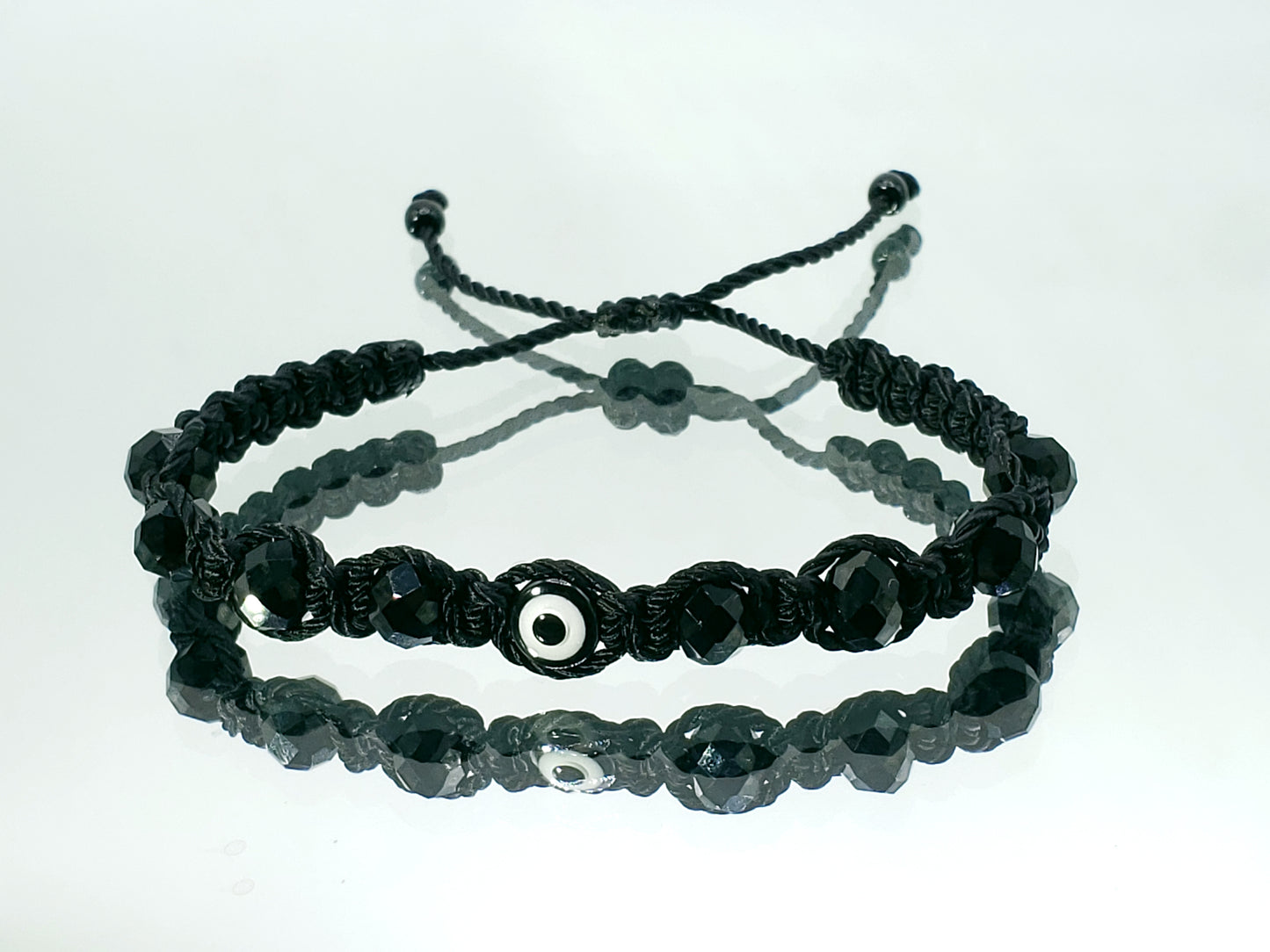 evil eye bracelet, black