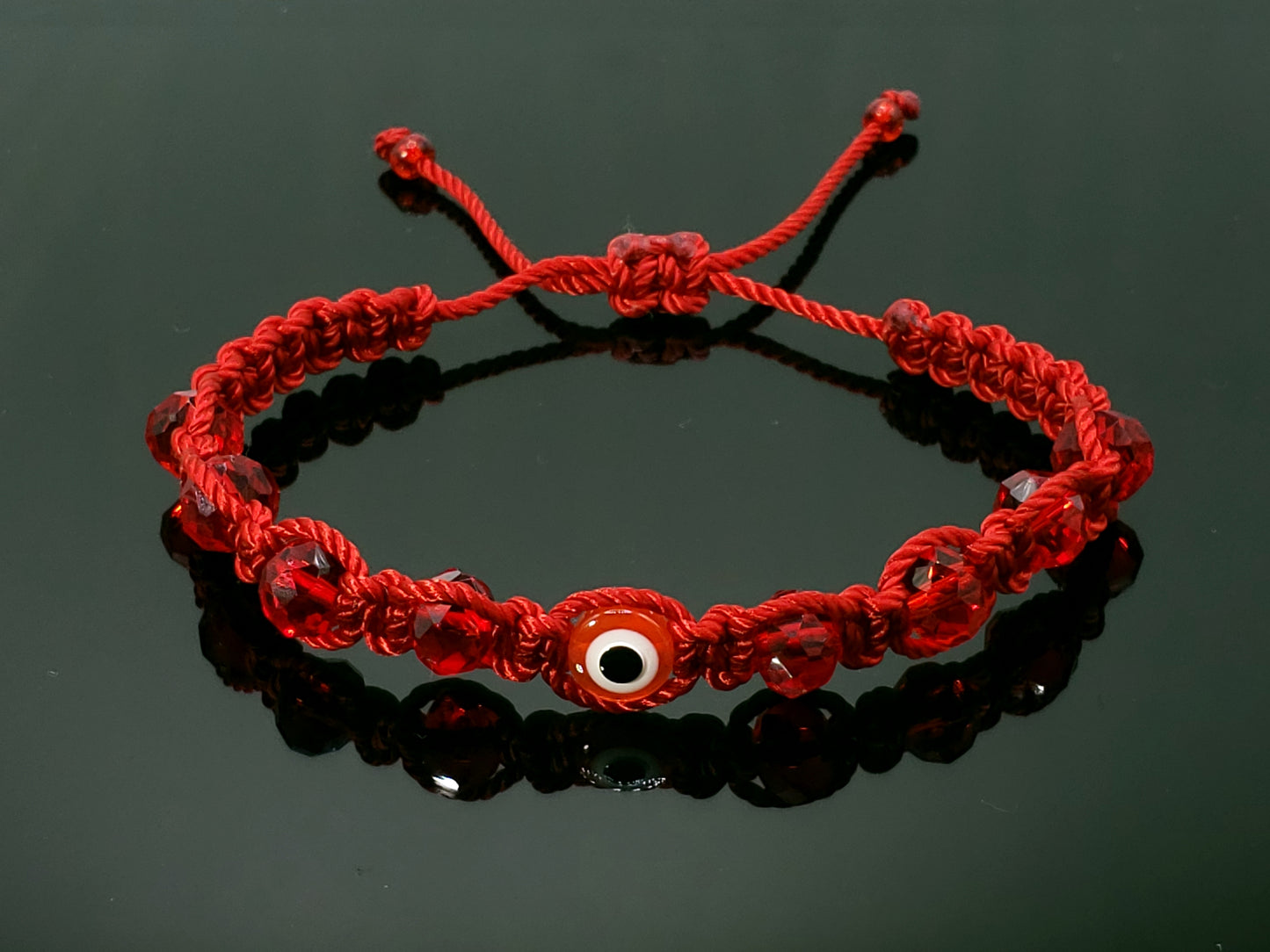 evil eye bracelet, red