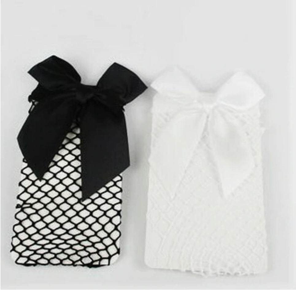 Fishnet Socks with Satin Bow