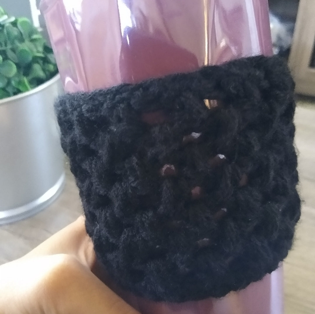 Black coffee cup cozy